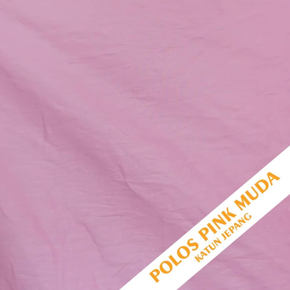 Katun Jepang Polos Pink Muda