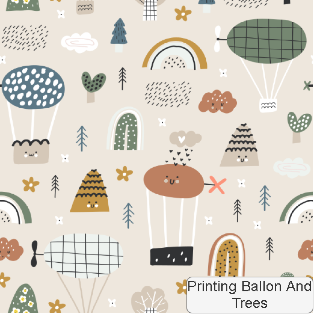 Printing Ballon And Trees
