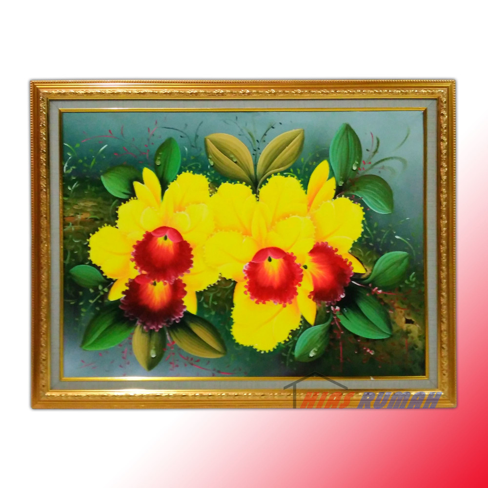 Lukisan Bunga Anggrek Original Handpainting LB0101 Cantik ...