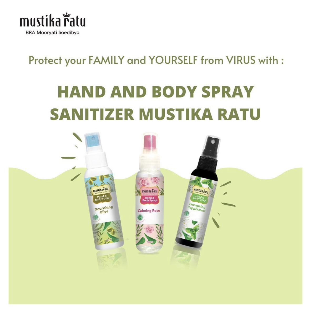 Mustika Ratu Hand Sanitizer & Body Spray (Source: IG @mustikaratuind, 23 May 2020)