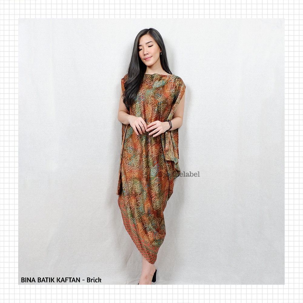 batik kaftan dress