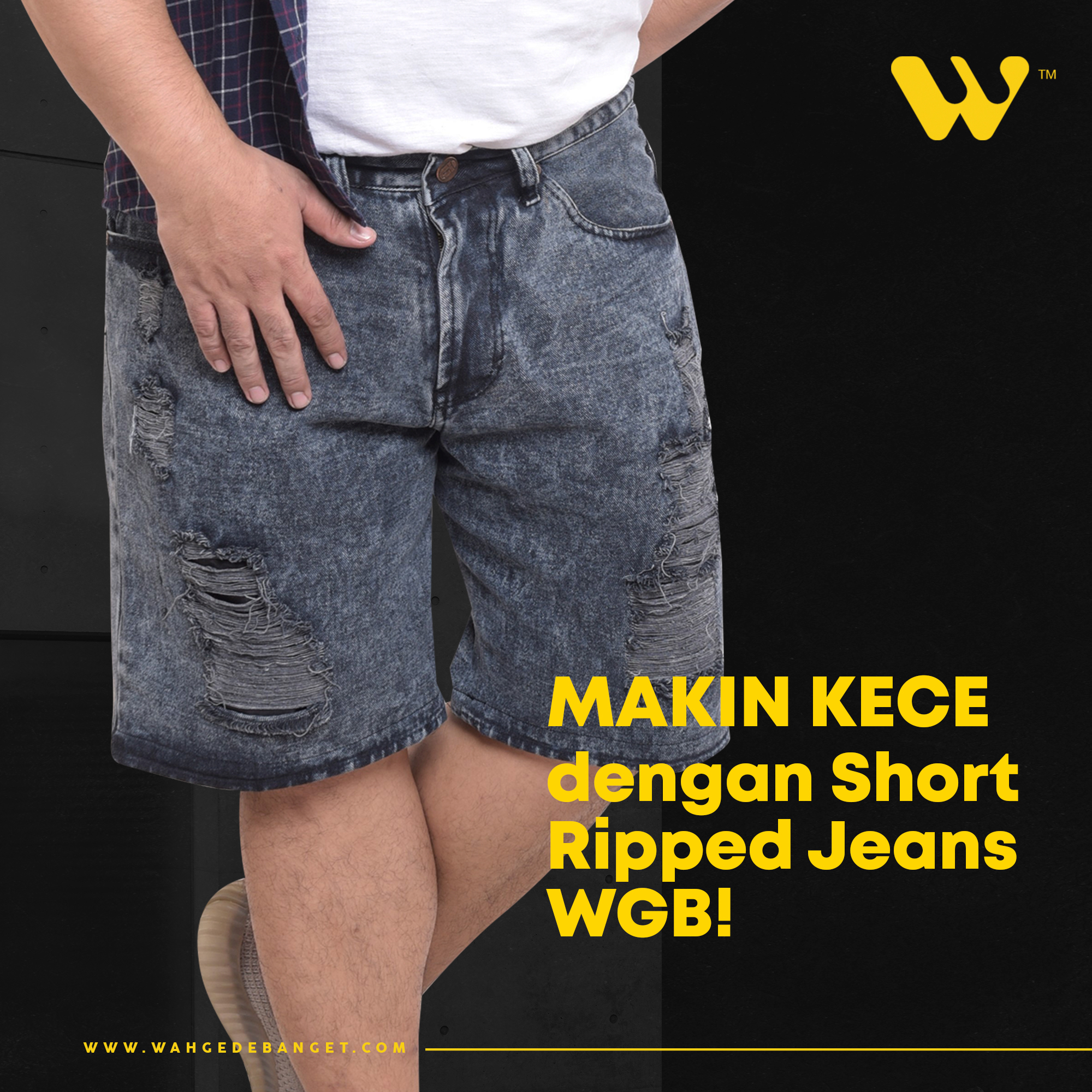 Makin Kece Pakai Short Ripped Jeans dari WGB!! image