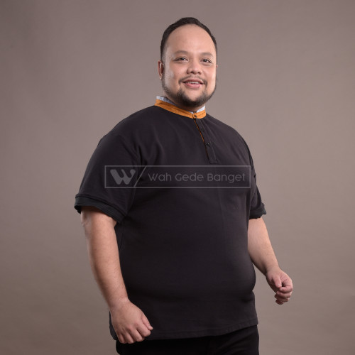 Kaos Pria Jumbo Big Size Ukuran Besar WGB POLO SHANGHAI BLACK