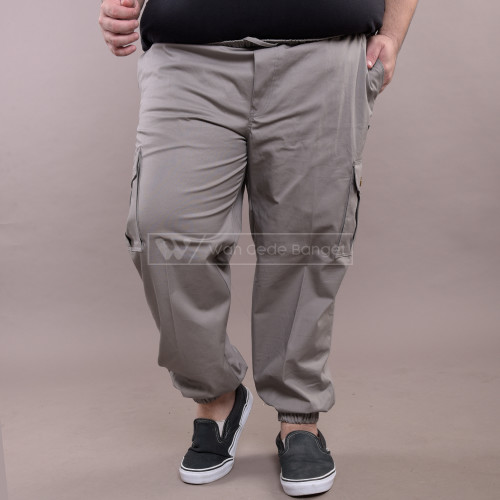 Celana Pria Jumbo Big Size Ukuran Besar WGB CHINO JOGGER CARGO GREY