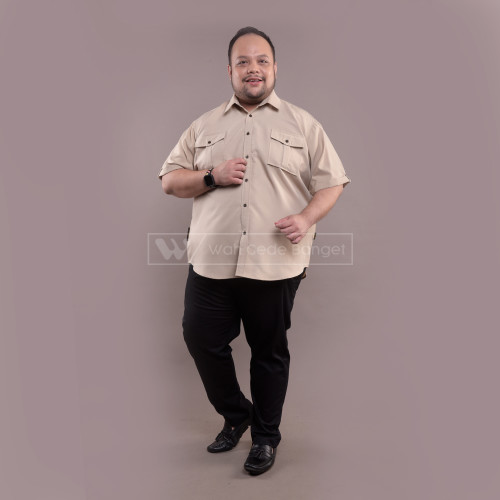 Kemeja Pria Jumbo Big Size Ukuran Besar WGB BUSH KHAKI SHIRT