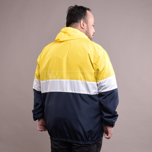 Jacket Windbreaker Pria Jumbo Big Size Cowok Ukuran Besar XL XXXL YELLOW