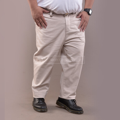 Celana Pria Jumbo Big Size ukuran Besar WGB CHINO PANTS SOFT CREAM SERIES